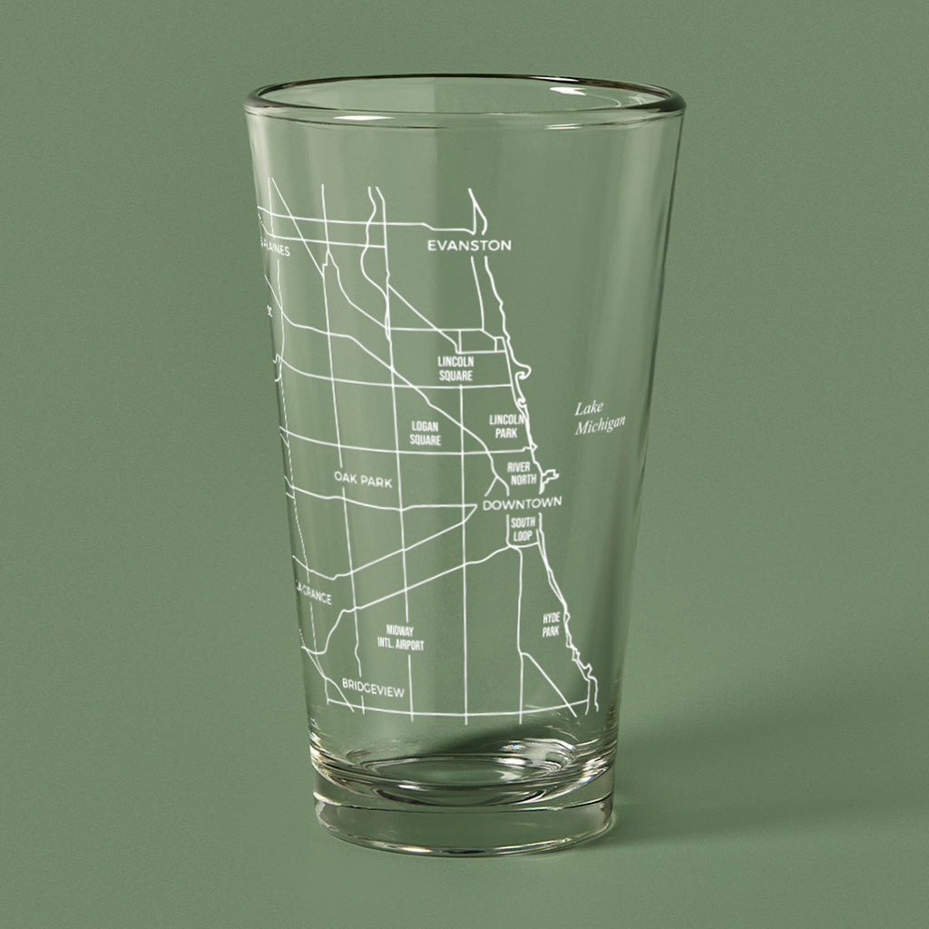THE PINT -  Chicago Map, 16oz