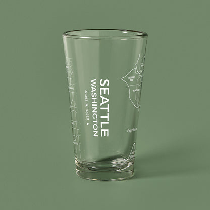 THE PINT -  Seattle Map, 16oz