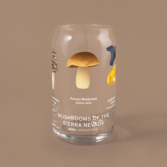 NARBO Mushroom of Sierra Nevada Beer Can Drinking Glass 16oz